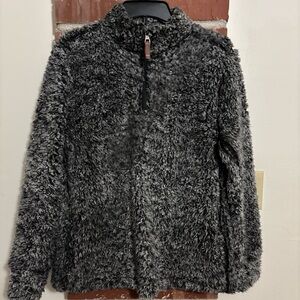 Weatherproof Women's Gray Fuzzy Turtleneck Sweater